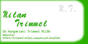 milan trimmel business card